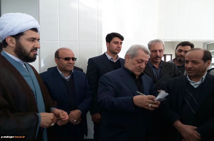 بازدید استاندار محترم همدان، نمایندگان  مردم شریف ملایردر مجلس شورای اسلامی - امام جمعه ملایر -فرماندار ویژه شهرستان ،از آموزشکده  2