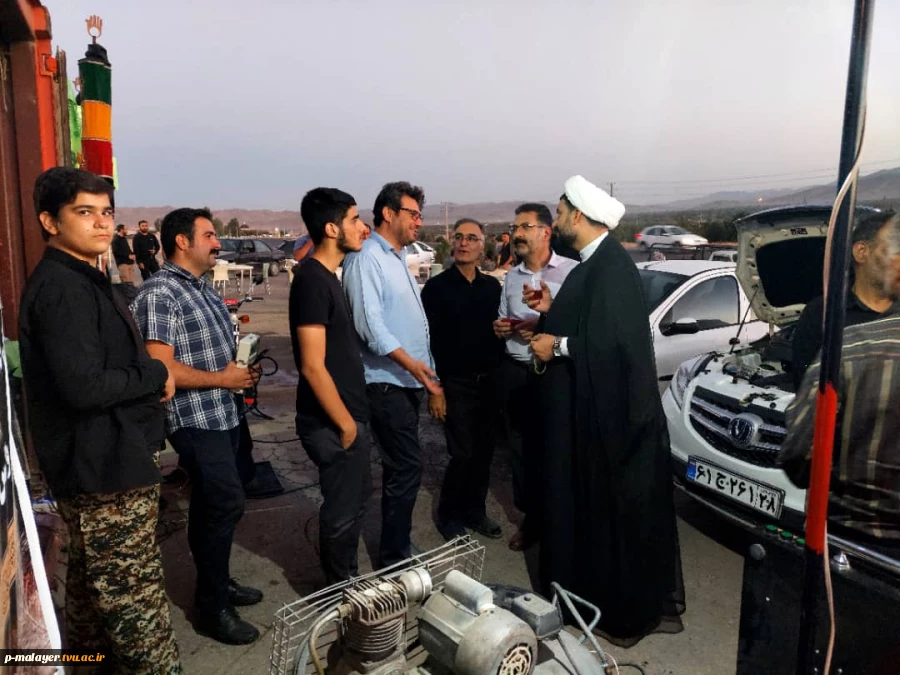 بازدید نماینده مردم ملایر در مجلس شورای اسلامی از واحد خدمات خودرویی آموزشکده در موکب فاطمه الزهرا (س) 2