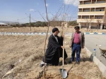 غرس یک اصله نهال توسط فرزند شهید سید علی اندرزگو 5
