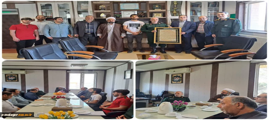دیدار با فرمانده گروه مهندسی رزمی 43 امام علی (ع) بمناسبت سالروز تاسیس سپاه پاسداران انقلاب اسلامی و تبریک عملیات غرور آفرین وعده صادق 2